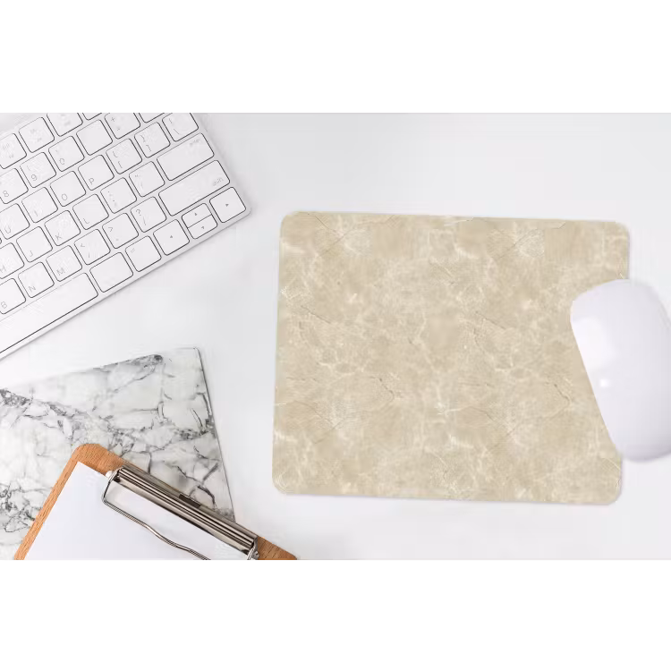 Lichtbeige - Marmer - Diffusie adering muismat rubber klein 262 -witbureau