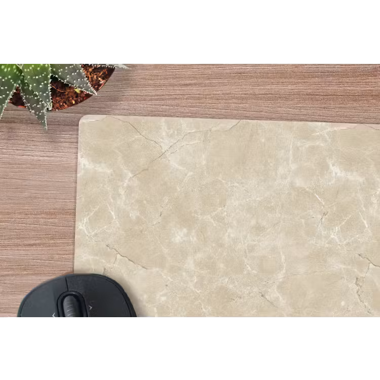 Lichtbeige - Marmer - Diffusie adering muismat rubber klein 262 -closeup