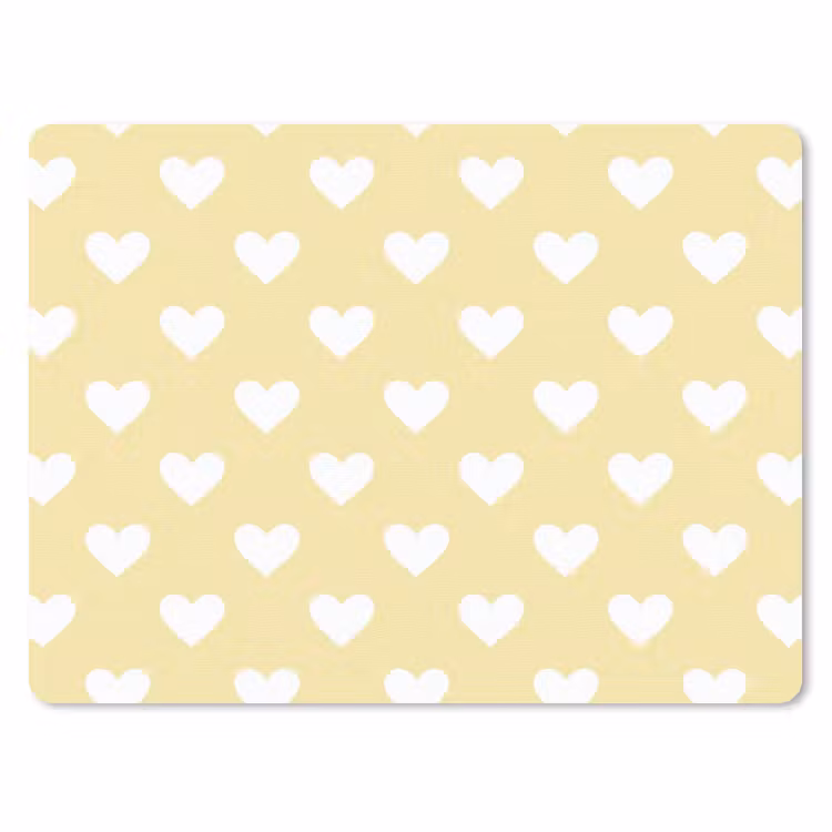 Hartjes - Patroon - Geel muismat rubber klein 262 -3d