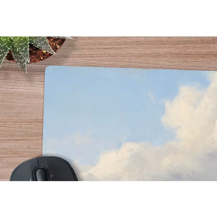 Lucht - Wolken - Natuur - Klassiek - Blauw muismat rubber klein -closeup