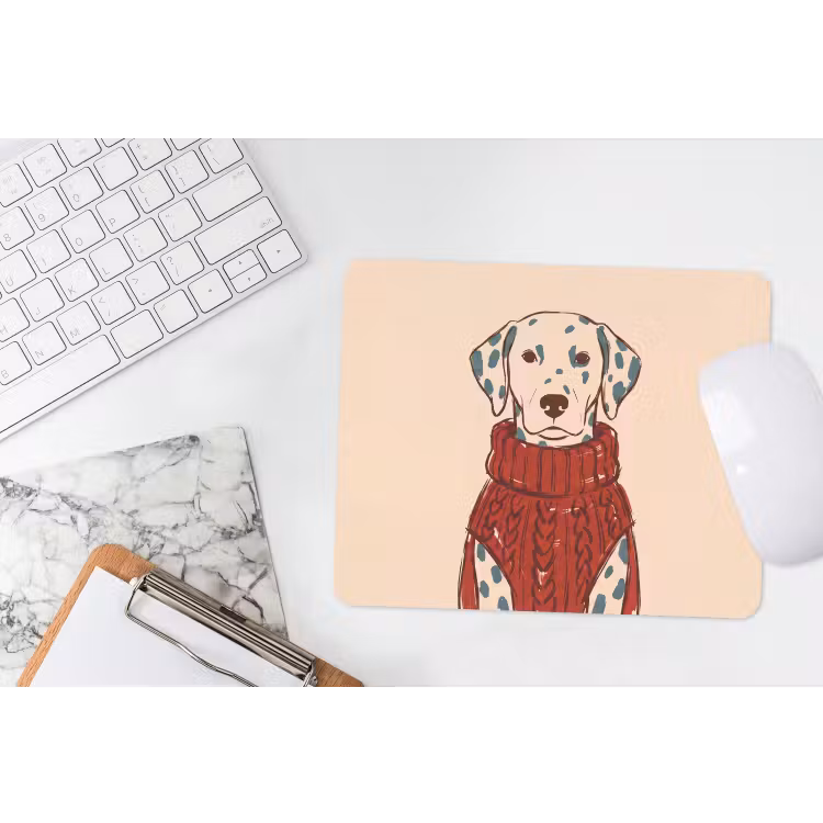 Hond - Trui - Winter - Dieren - Rood muismat rubber klein -witbureau