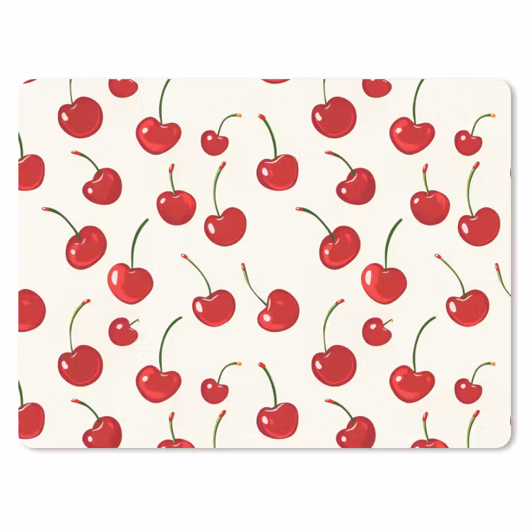Kersen - Minimalistisch - Rood muismat rubber klein 262 -3d