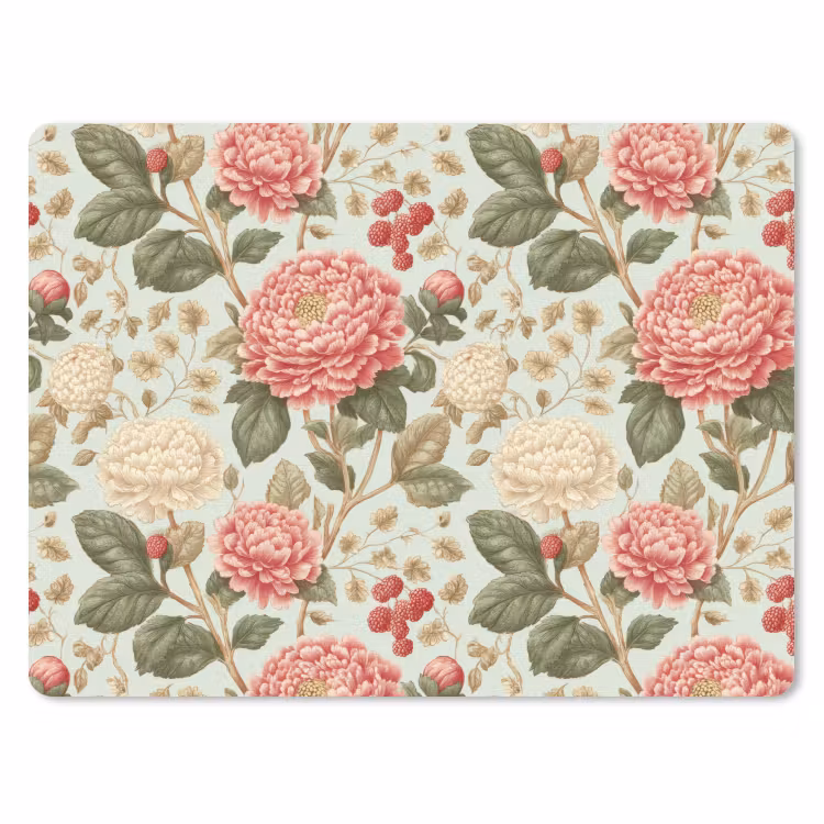 Klassiek - Botanisch - Veelkleurig muismat rubber klein 262 -3d