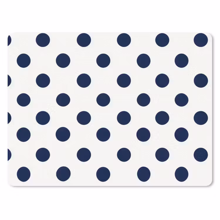 Klassiek - Stippen - Blauw muismat rubber klein 262 -3d