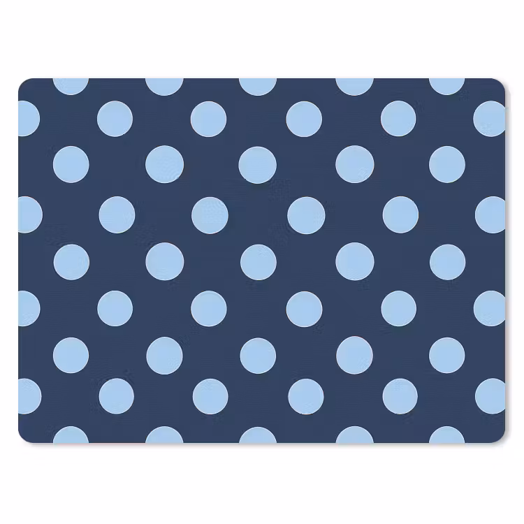 Klassiek - Dots - Blauw muismat rubber klein 262 -3d