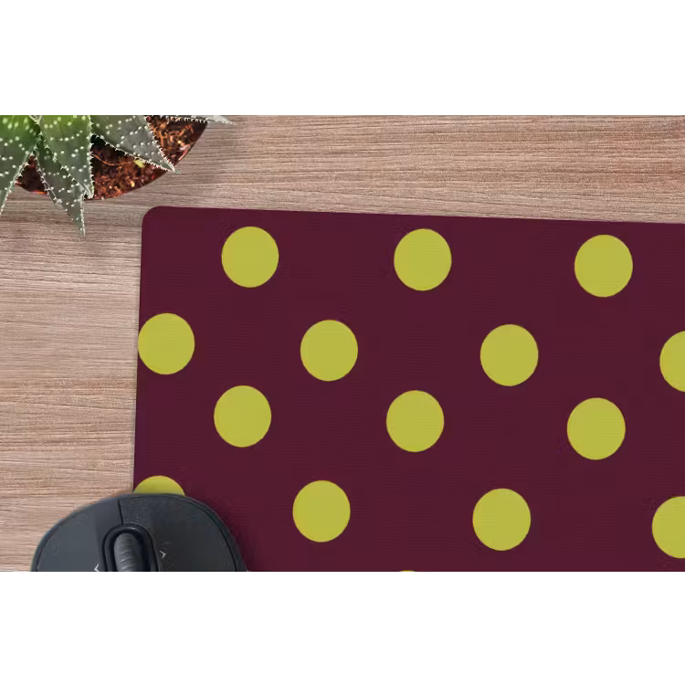 Klassiek - Stippen - Groen muismat rubber klein 262 -closeup