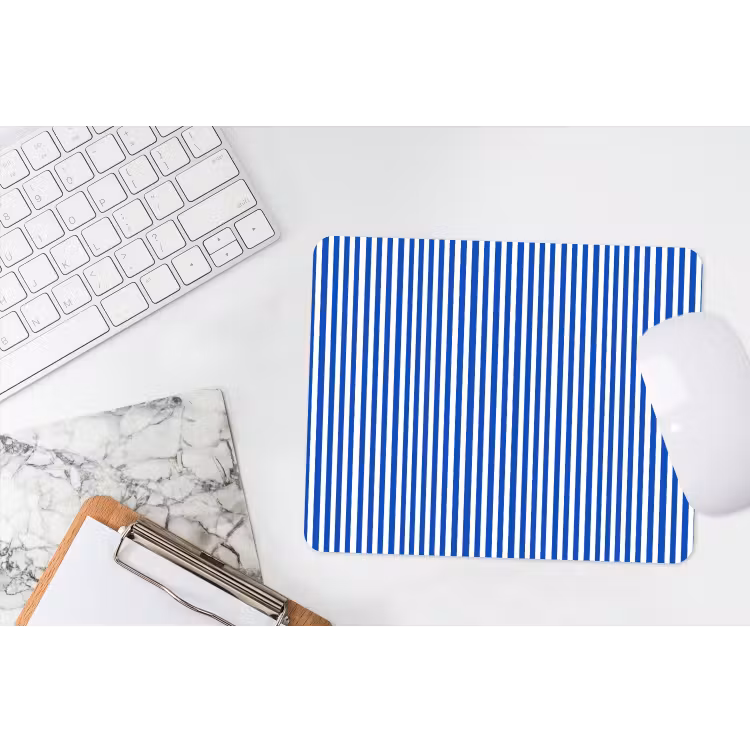 Klassiek - Strepen - Blauw muismat rubber klein 262 -witbureau