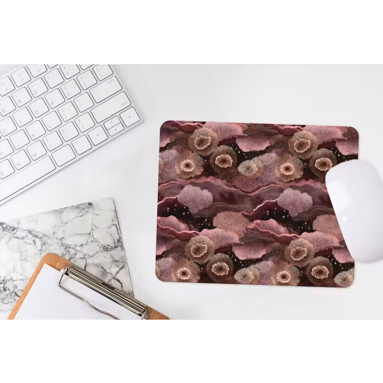 Koraal - Organisch - Roze muismat rubber klein 262 -witbureau