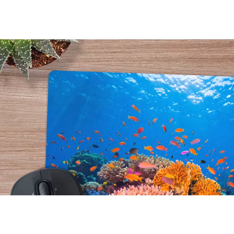 Koraal - Vissen - Oceaan - Natuur - Kleurrijk muismat rubber klein -closeup