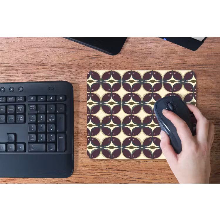 Cirkel - Retro - Kleurrijk muismat rubber klein 262 -toetsenbord