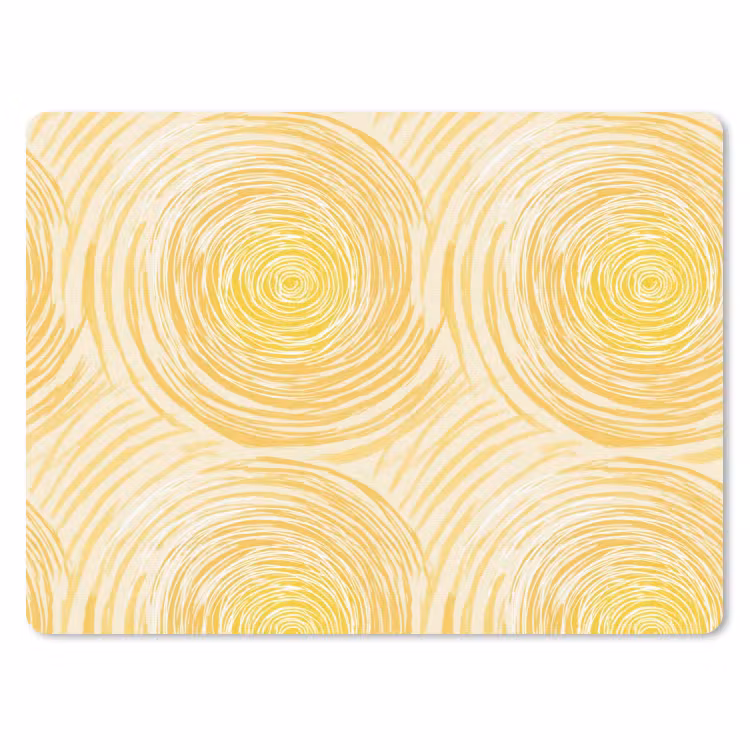 Cirkels - Abstract - Artistiek - Geel muismat rubber klein 262 -3d