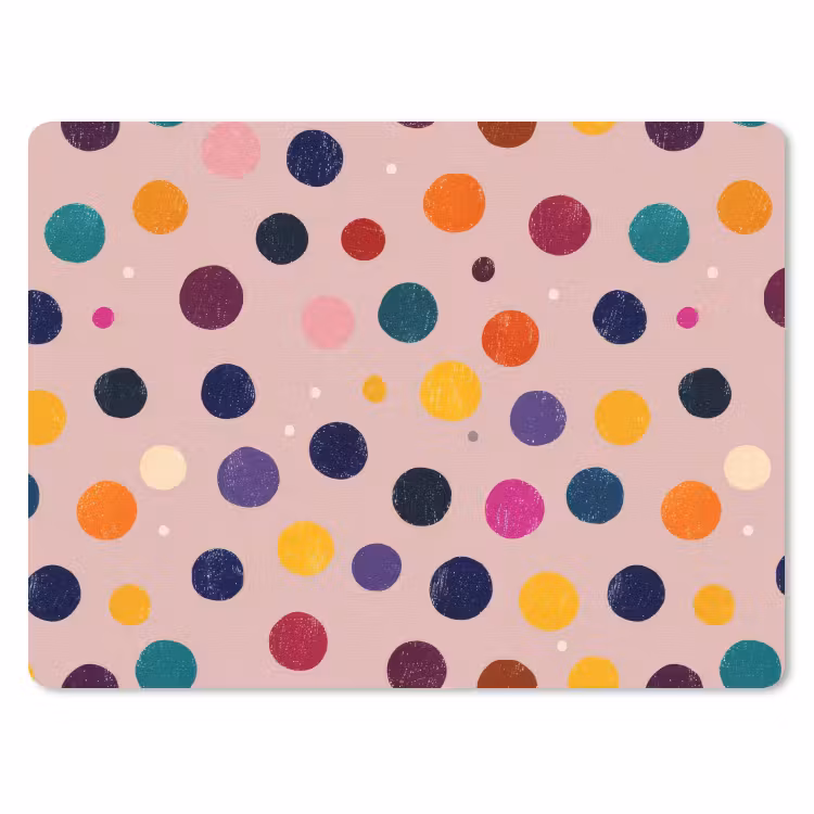 Cirkels - Patroon - Kleurrijk muismat rubber klein 262 -3d