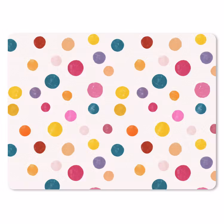 Cirkels - Speels - Kleurrijk muismat rubber klein 262 -3d