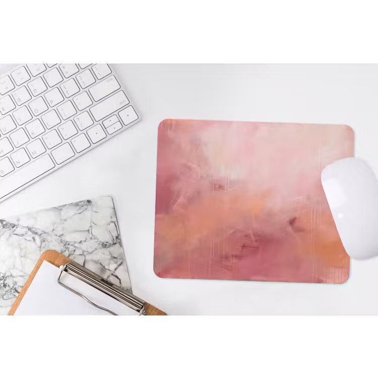 Kunst - Vloeiend - Pastel - Abstract muismat rubber klein -witbureau