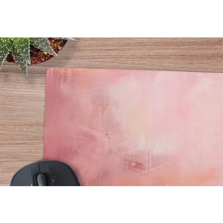 Kunst - Vloeiend - Pastel - Abstract muismat rubber klein -closeup