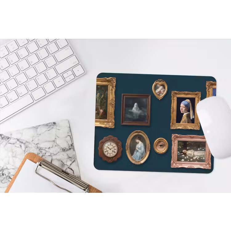 Kunst - Schilderijen - Decoratie - Klassiek - Groen muismat rubber klein -witbureau