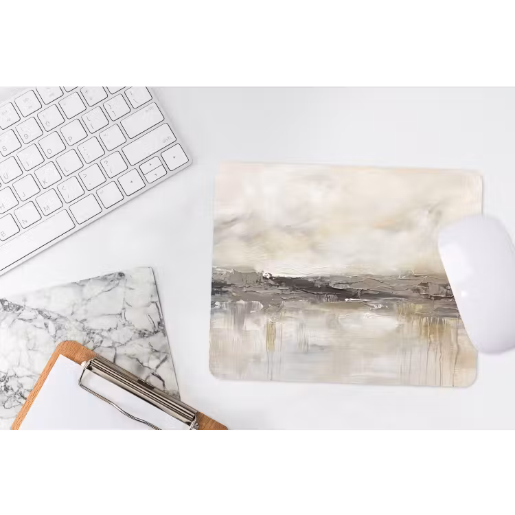 Landschap - Horizon - Natuur - Abstract - Neutraal muismat rubber klein -witbureau