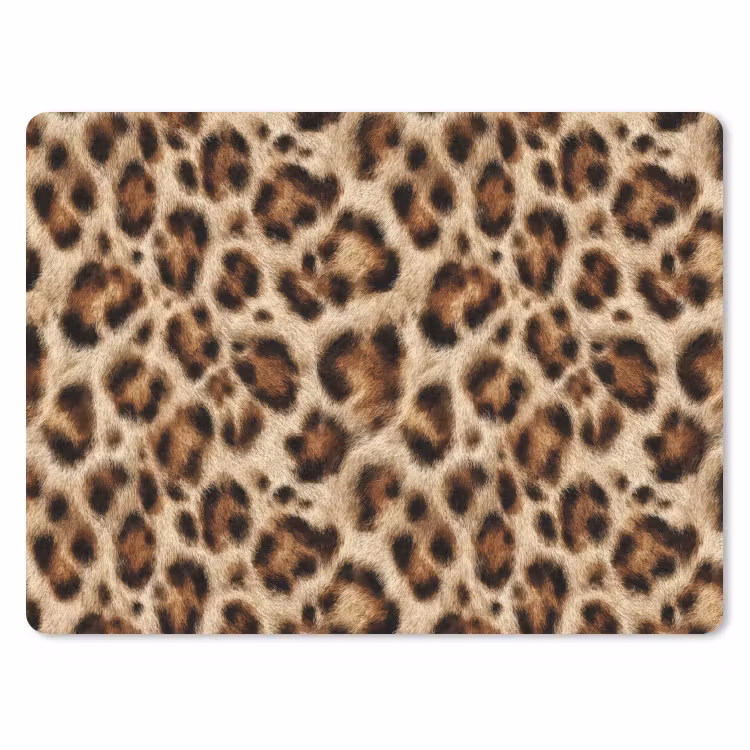 Luipaard - Vacht - Bruin muismat rubber klein 262 -3d