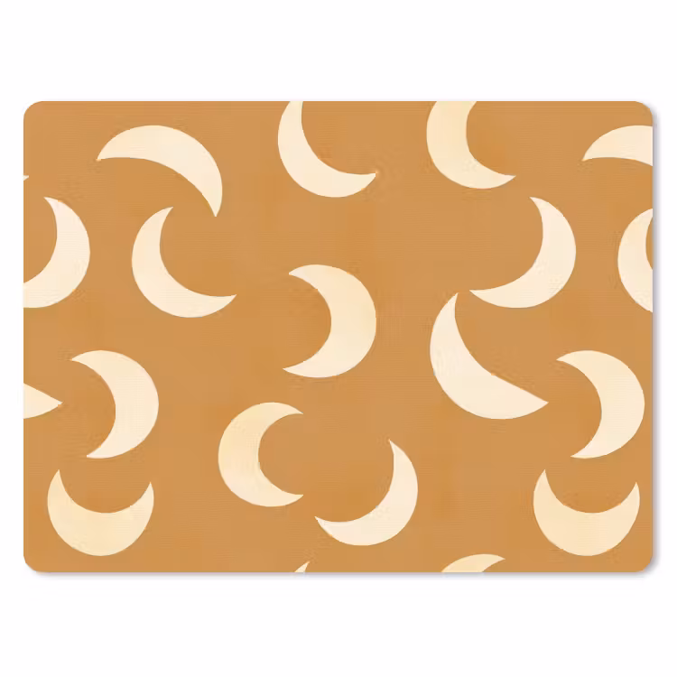 Manen - Patroon - Oker muismat rubber klein 262 -3d