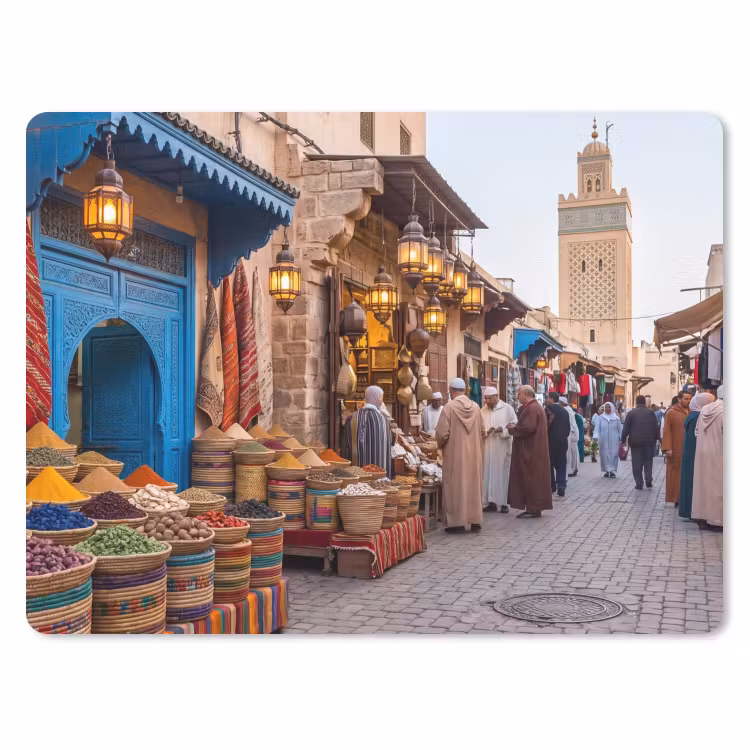 Mauspad - Markt – Orientalisch – Farbenfroh - Markt - Oosters - Kleurrijk muismat rubber klein