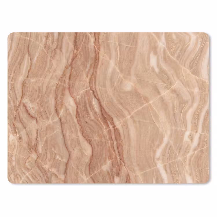 Marmer - Ader - Natuur - Abstract - Beige muismat rubber klein -3d