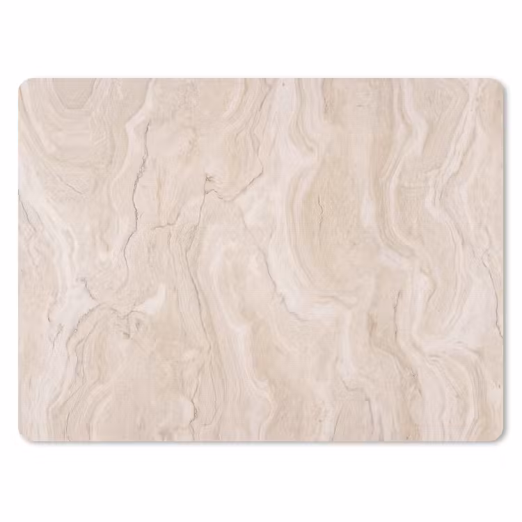 Marmer - Patroon - Beige - Steen - Abstract muismat rubber klein -3d