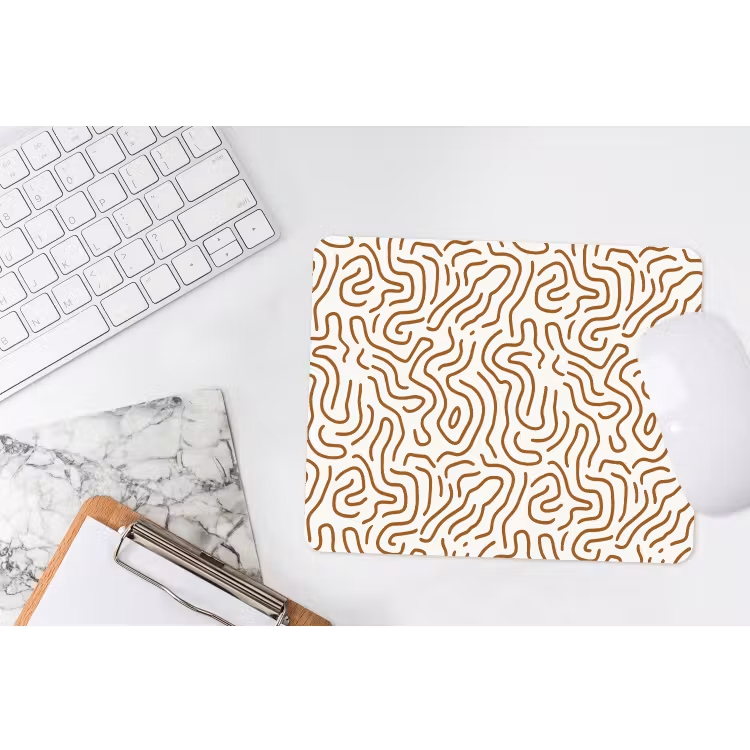 Minimalistisch - Patroon - Terracotta muismat rubber klein 262 -witbureau