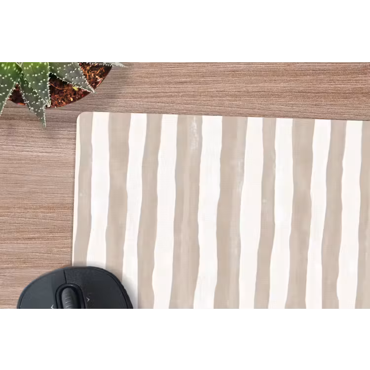 Minimalistisch - Strepen - Beige muismat rubber klein 262 -closeup