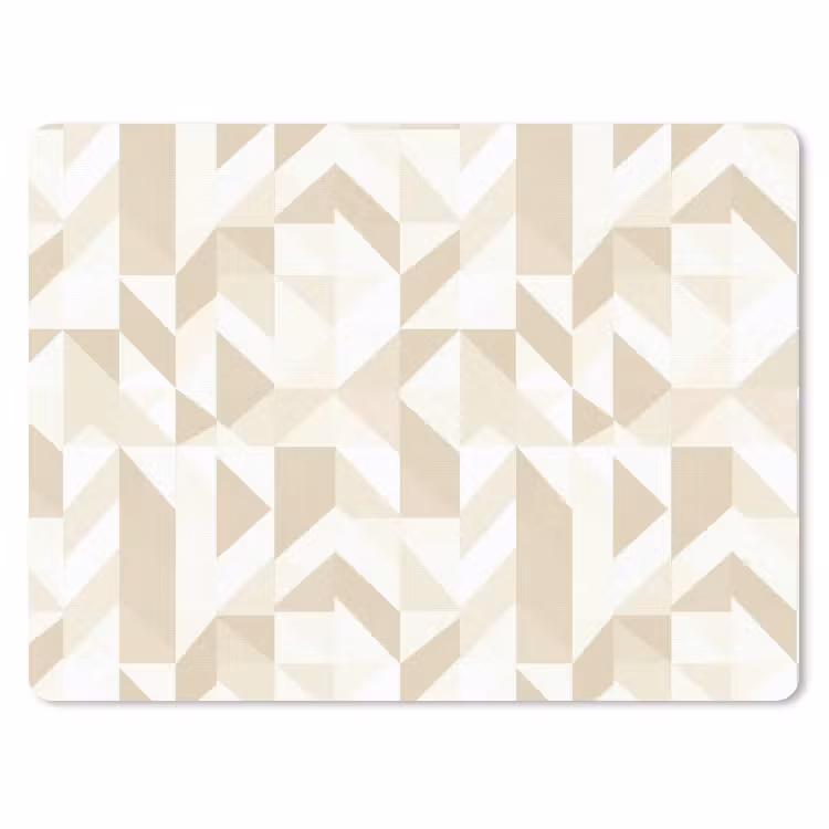 Modern - Abstract - Beige muismat rubber klein 262 -3d
