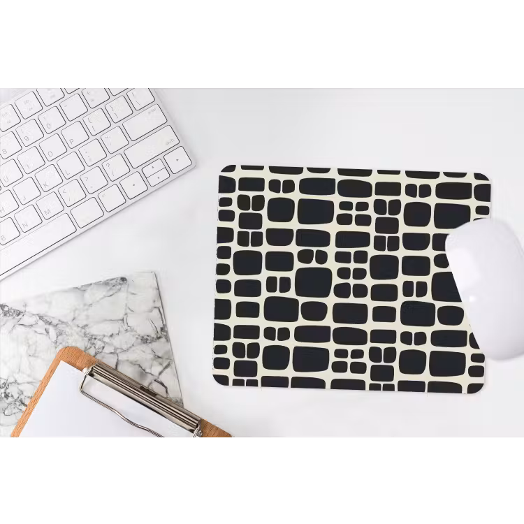Modern - Organisch - Zwart muismat rubber klein 262 -witbureau