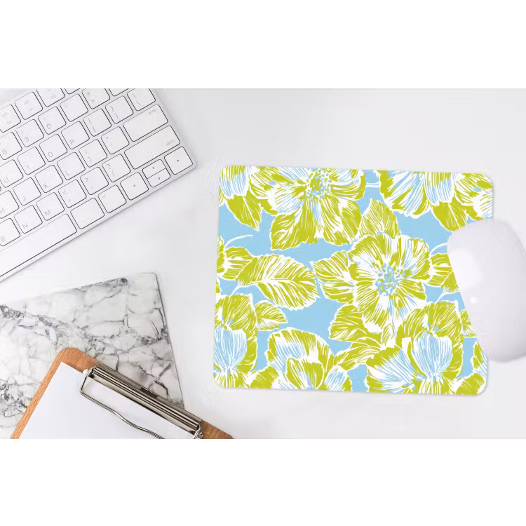 Modern - Bloemen - Groen muismat rubber klein 262 -witbureau