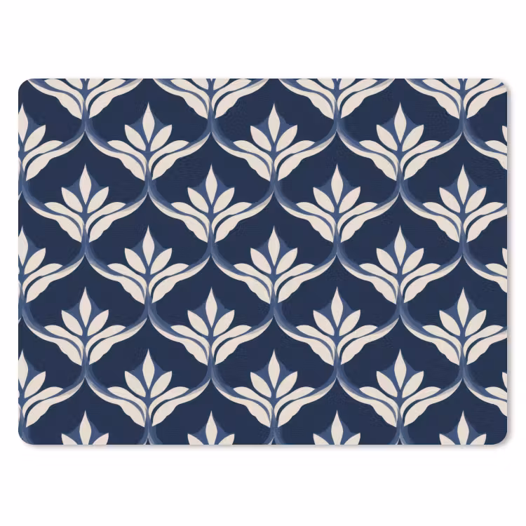 Modern - Ontwerp - Blauw muismat rubber klein 262 -3d