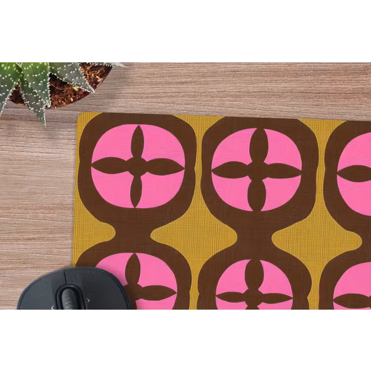 Modern - Patroon - Roze muismat rubber klein 262 -closeup