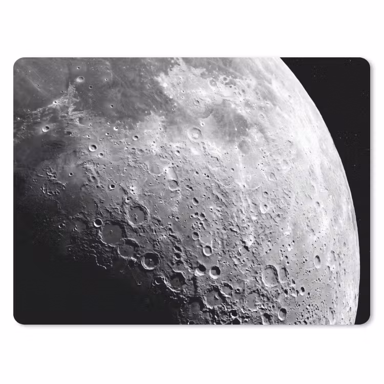 Mauspad - Mond – Krater – Weltraum - Maan - Kraters - Ruimte muismat rubber klein