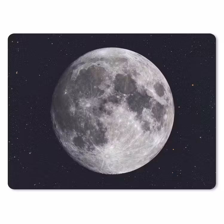 Mauspad - Mond – Sterne – Weltraum - Maan - Sterren - Ruimte muismat rubber klein