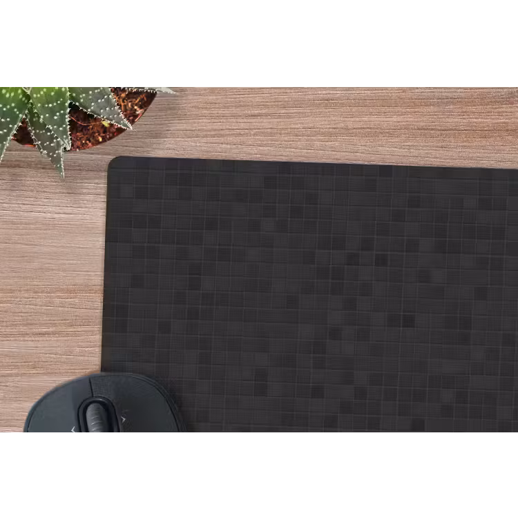 Mozaïek - Patroon - Antraciet - Zwart muismat rubber klein 262 -closeup