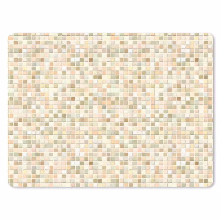 Mozaïek - Patroon - Beige muismat rubber klein 262 -3d