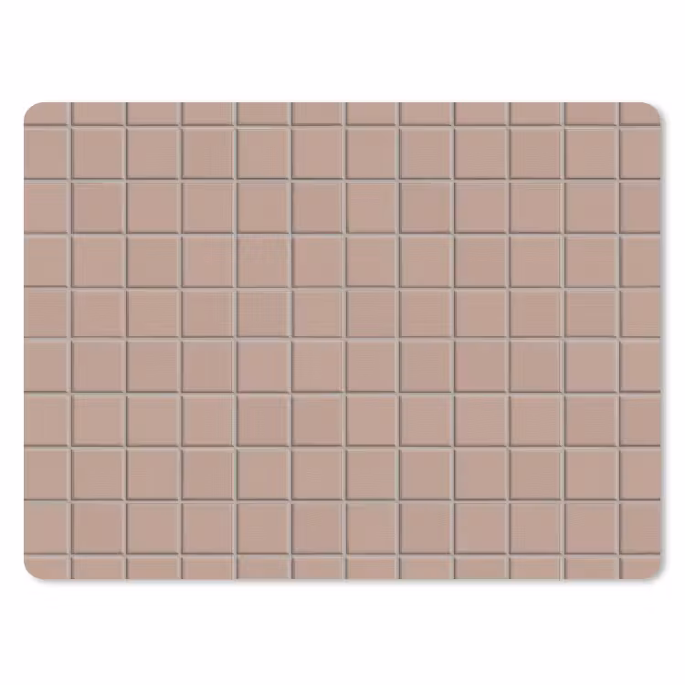 Patroon - Tegel - Oudroze muismat rubber klein 262 -3d
