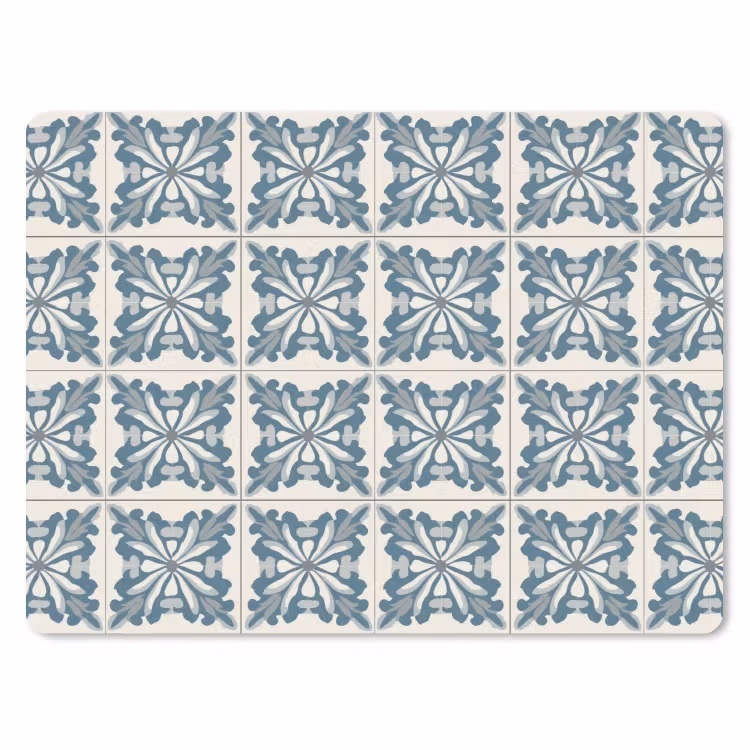 Dessin - Tegel - Blauw muismat rubber klein 262 -3d