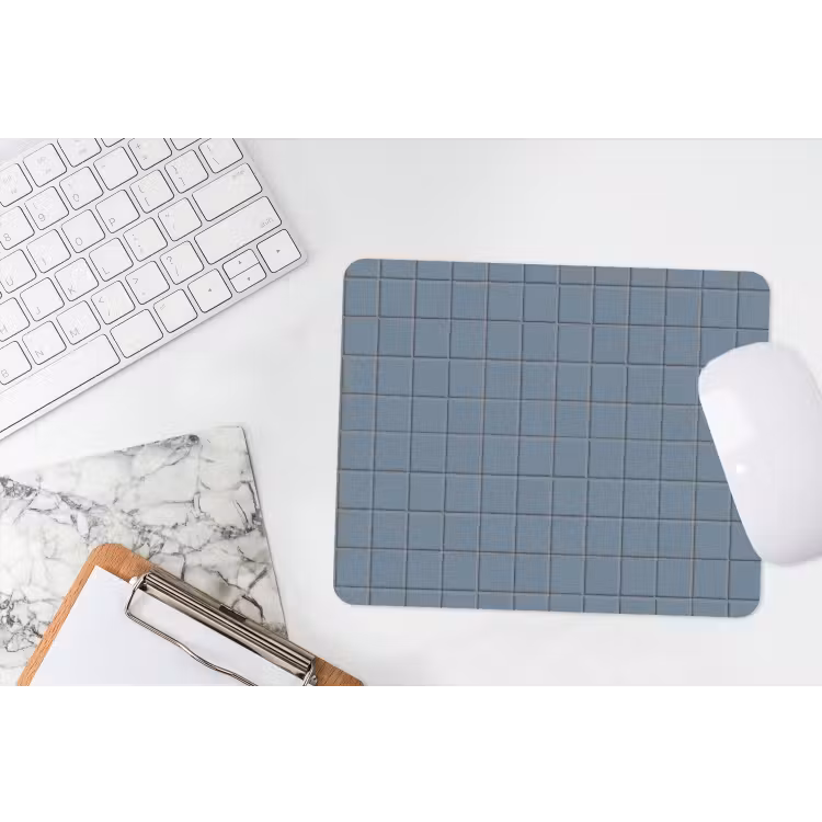 Patroon - Tegel - Blauwgrijs muismat rubber klein 262 -witbureau