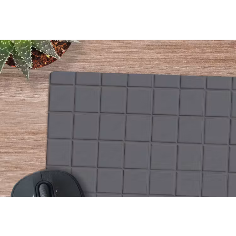 Patroon - Tegel - Grafiet - Grijs muismat rubber klein 262 -closeup
