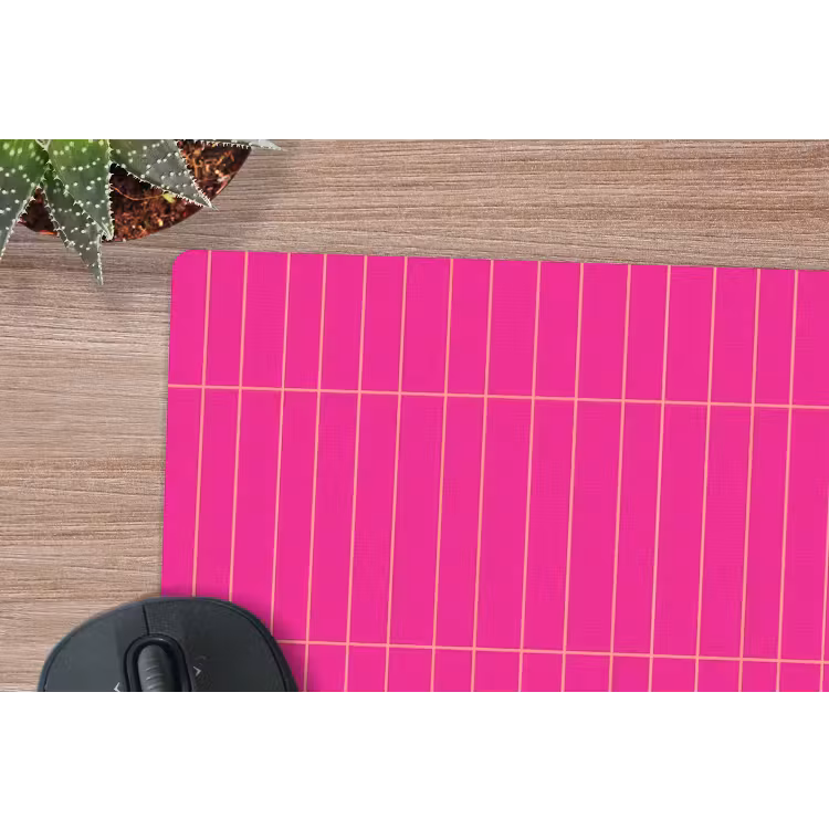 Patroon - Tegel - Magenta - Roze muismat rubber klein 262 -closeup