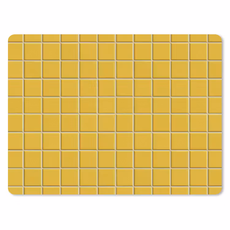 Patroon - Tegel - Okergeel muismat rubber klein 262 -3d