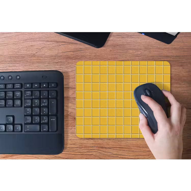 Patroon - Tegel - Okergeel muismat rubber klein 262 -toetsenbord