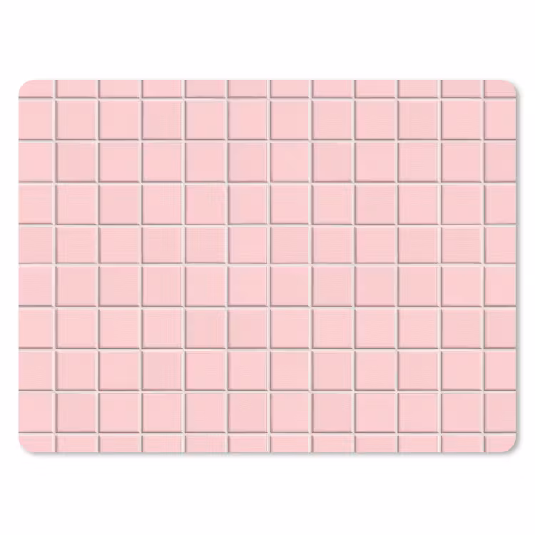 Patroon - Tegel - Pastelroze muismat rubber klein 262 -3d