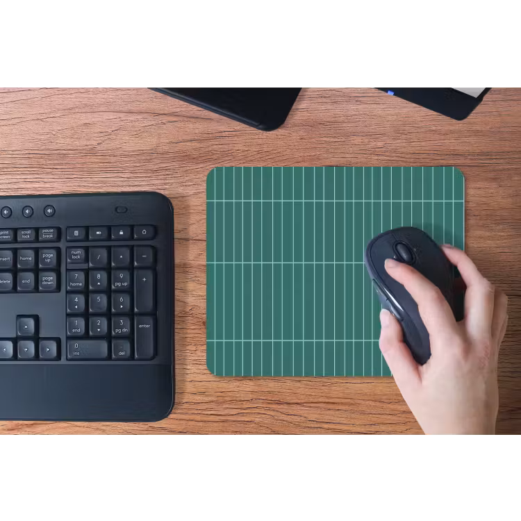 Patroon - Tegel - Saliegroen muismat rubber klein 262 -toetsenbord
