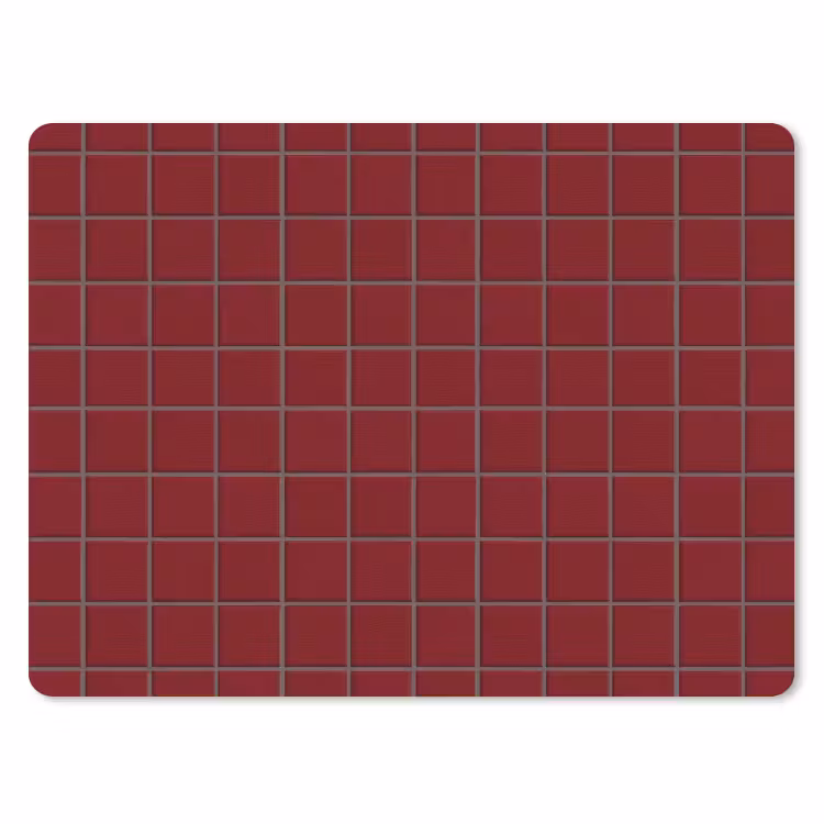 Patroon - Tegels - Burgundy muismat rubber klein 262 -3d