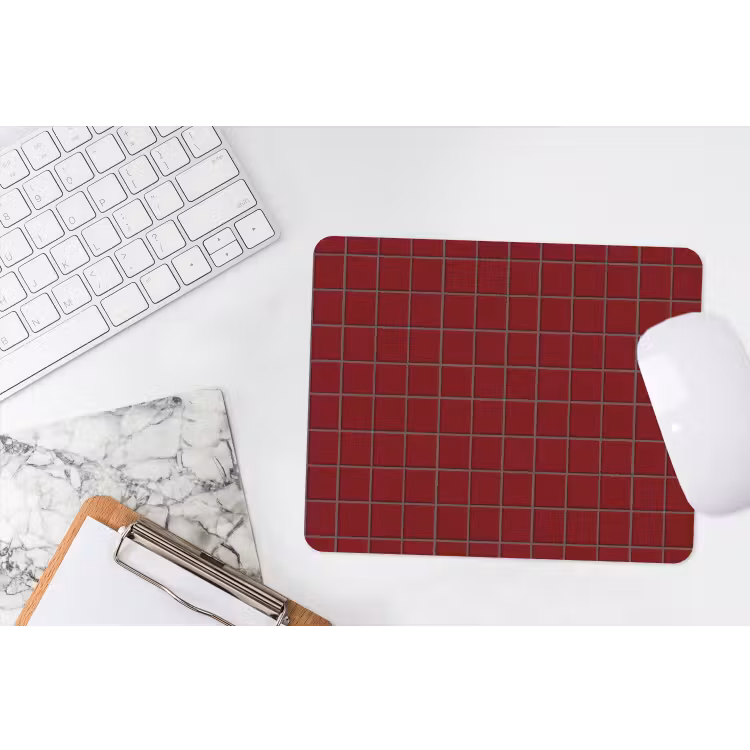 Patroon - Tegels - Burgundy muismat rubber klein 262 -witbureau