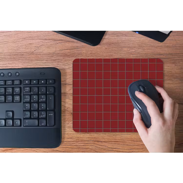 Patroon - Tegels - Burgundy muismat rubber klein 262 -toetsenbord