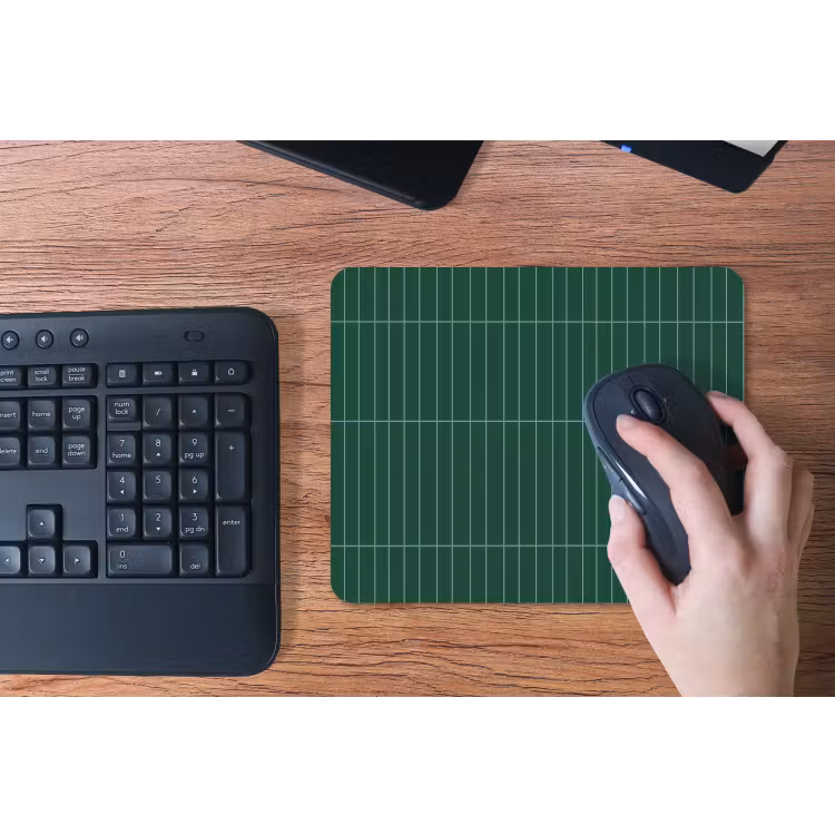 Patroon - Tegels - Donkergroen muismat rubber klein 262 -toetsenbord